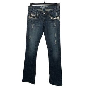 Antique Rivet Distressed Jeans 27”